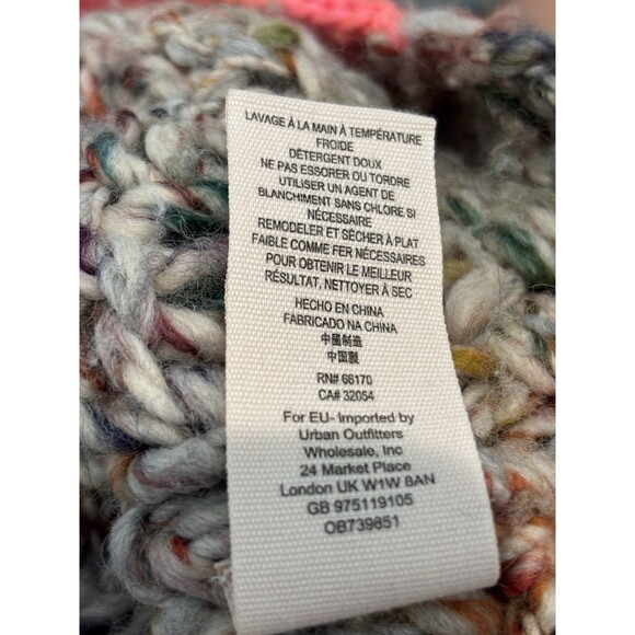 FREE PEOPLE Mystical Neon Orange Cuff Chunky Hooded Sweater L $228 Retail - Picture 8 of 10